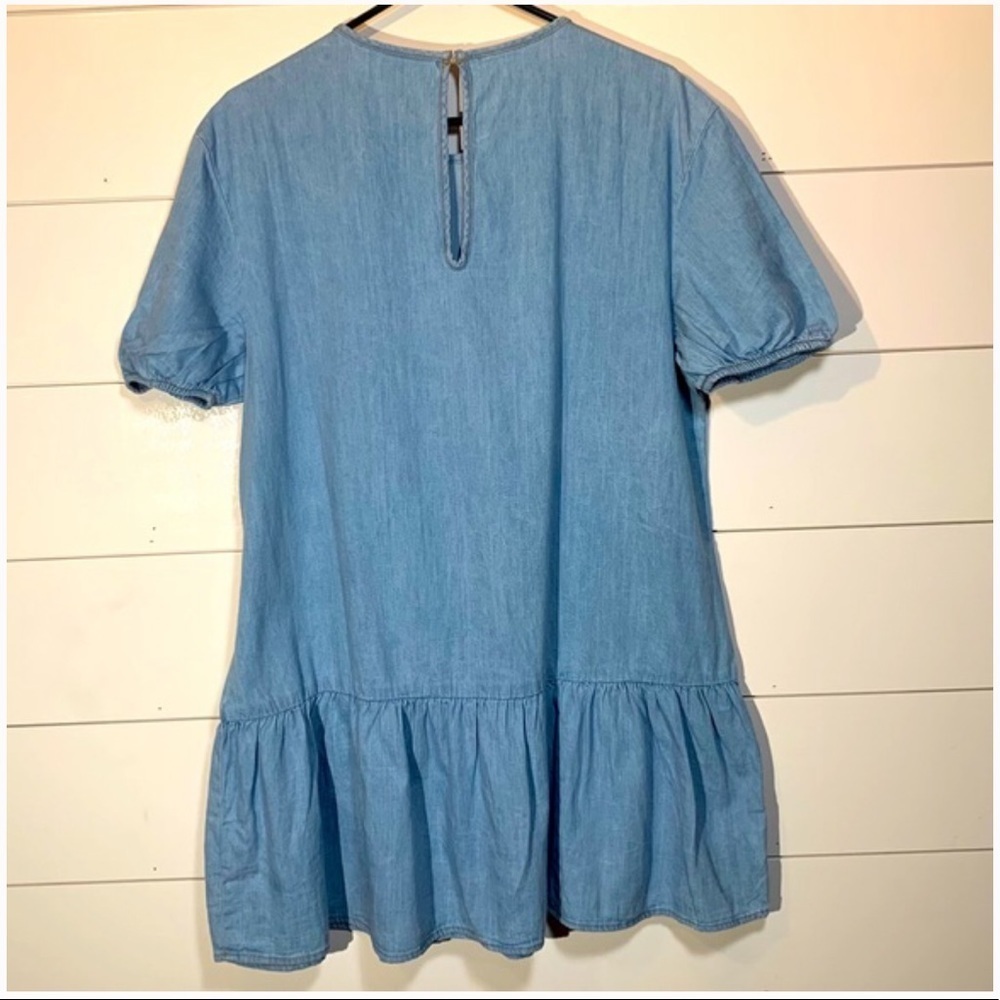 Divided H&M Blue Denim Short Sleeve dress XL NWT - Picture 3 of 6